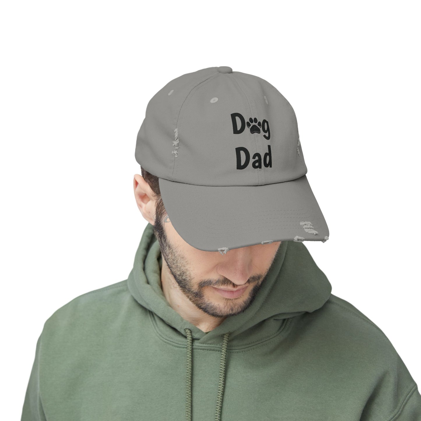 Unisex Distressed Dog Dad Cap