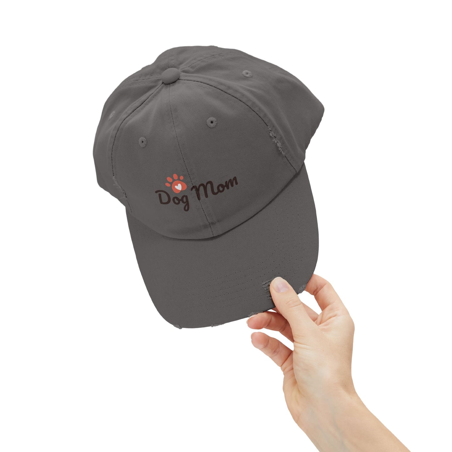 Unisex Distressed Dog Mom Cap