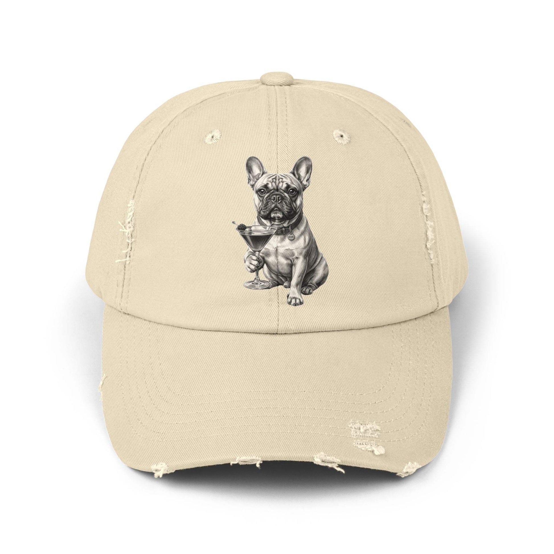 Baseball Cap - Distressed French Bulldog Vintage Dog Lover Hat