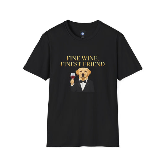Labrador Wine Tuxedo Shirt Unisex t-shirt by Skylaki