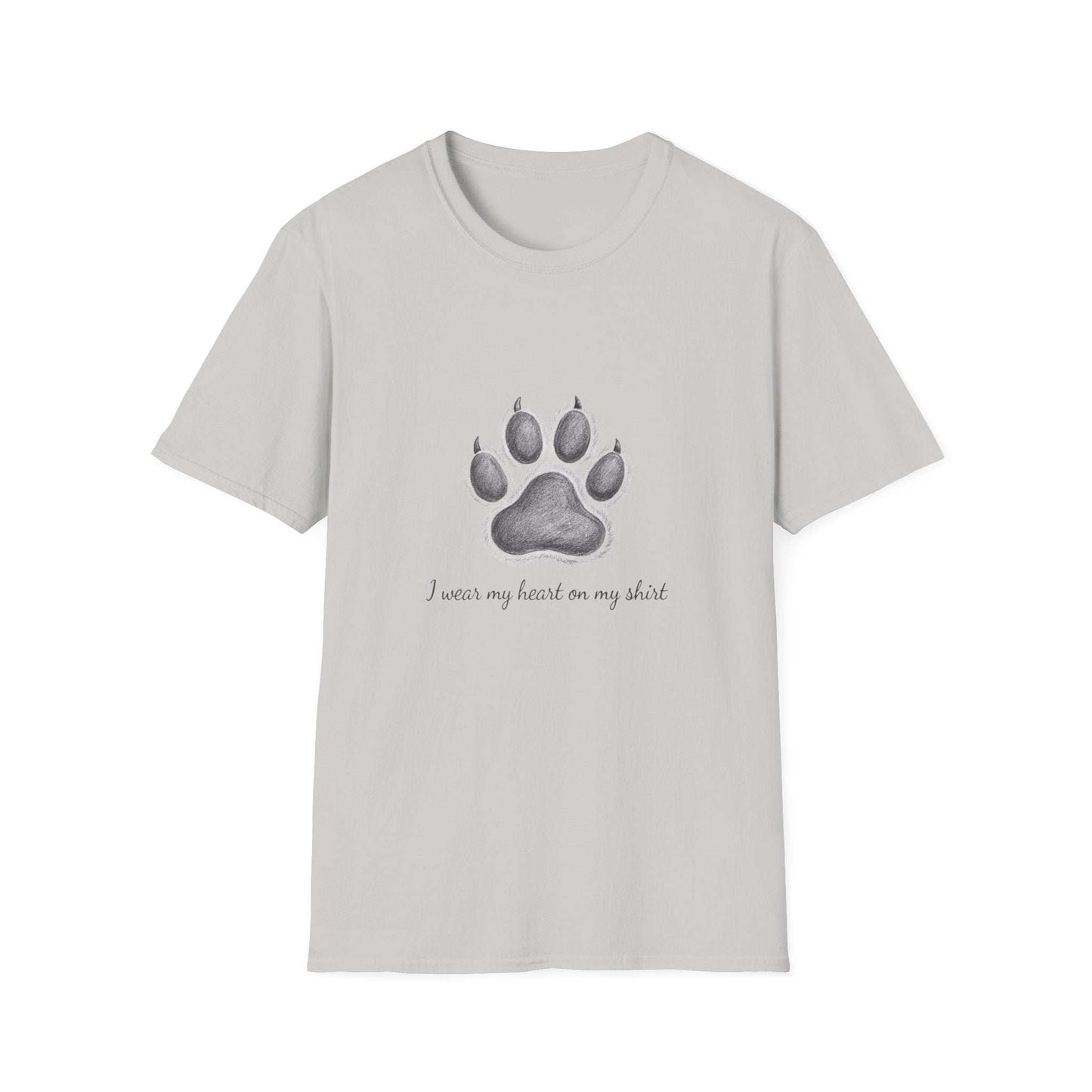 Celebrate dog love with our cozy, stylish Paw Print T-Shirt for dog enthusiasts