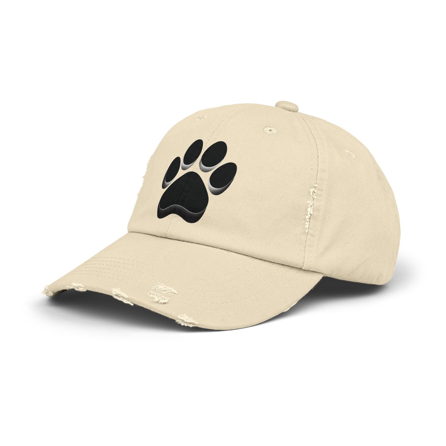 Unisex Distressed Paw  Cap