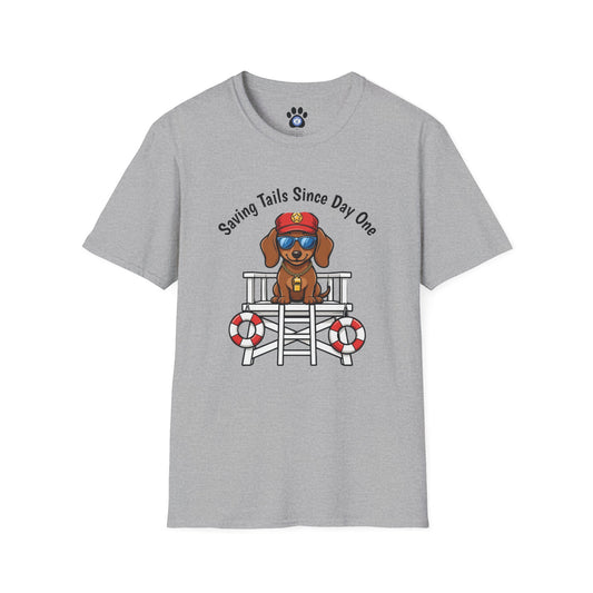 Doxie Lifeguard Tee Unisex – "Saving Tails Since Day One" T-shirt by Skylaki