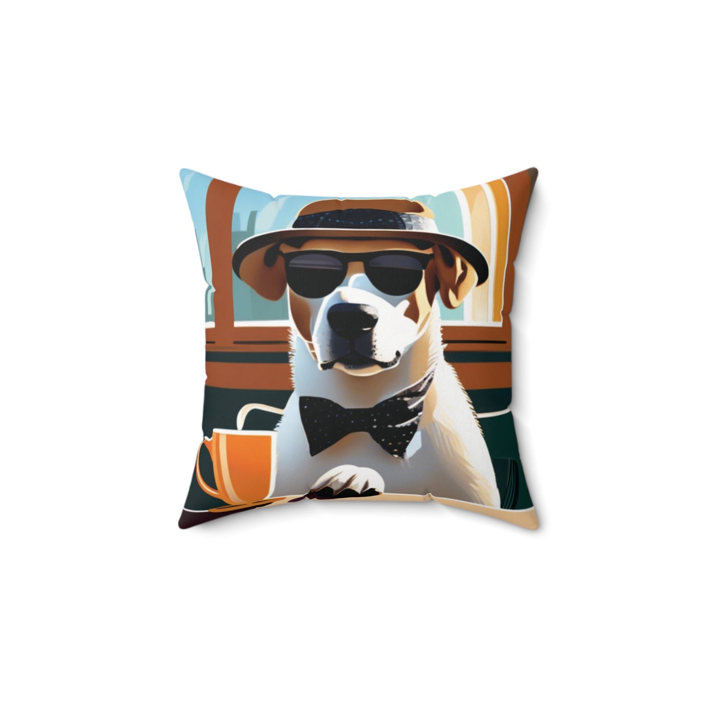 Coffee Hound Square Pillow