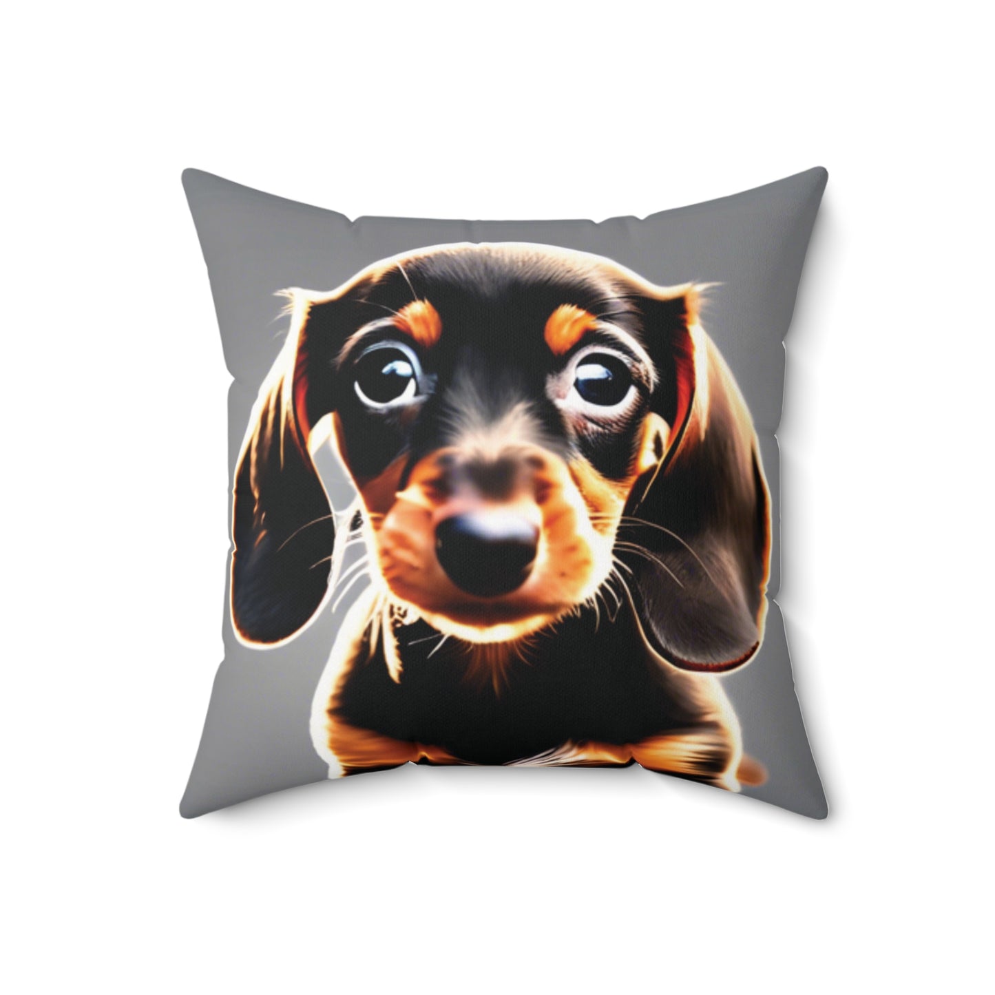 Weiner Dog Spun Polyester Square Pillow