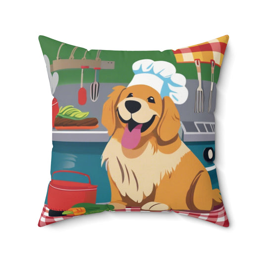 Dog Chef Square Pillow