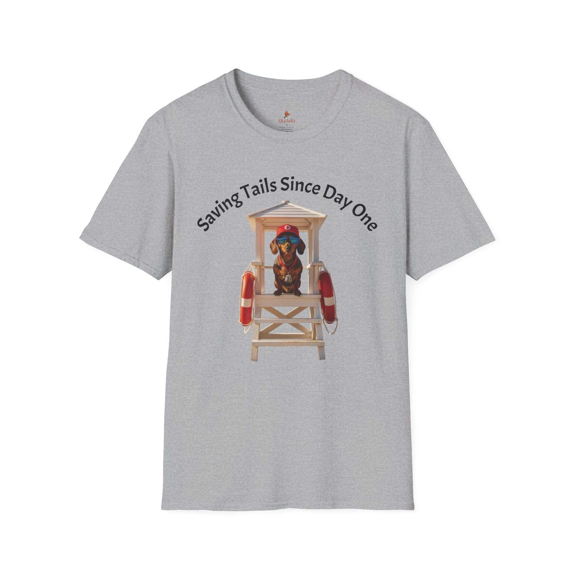 Dog Lifeguard T-Shirt – "Saving Tails Since Day One" Rescue Dog