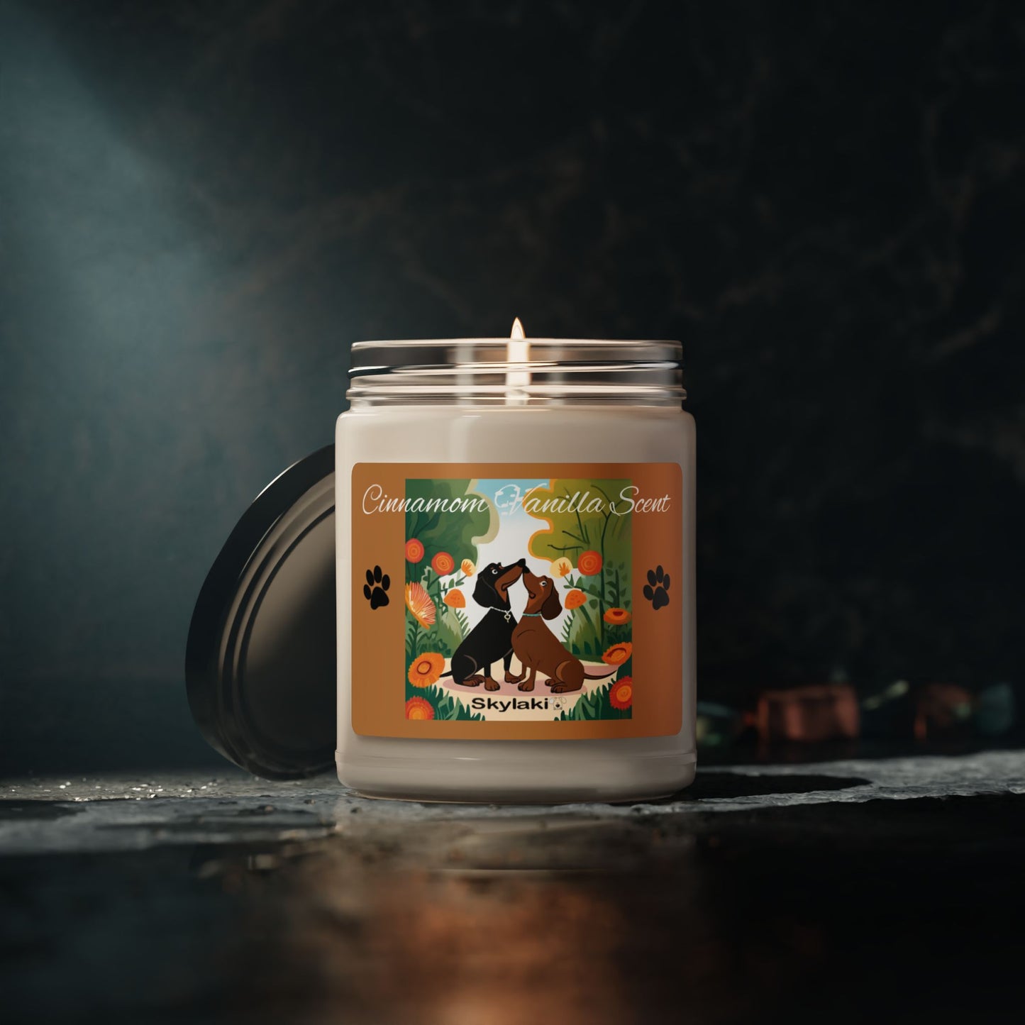 Cinnamon Vanilla Scented Soy Candle, 9oz