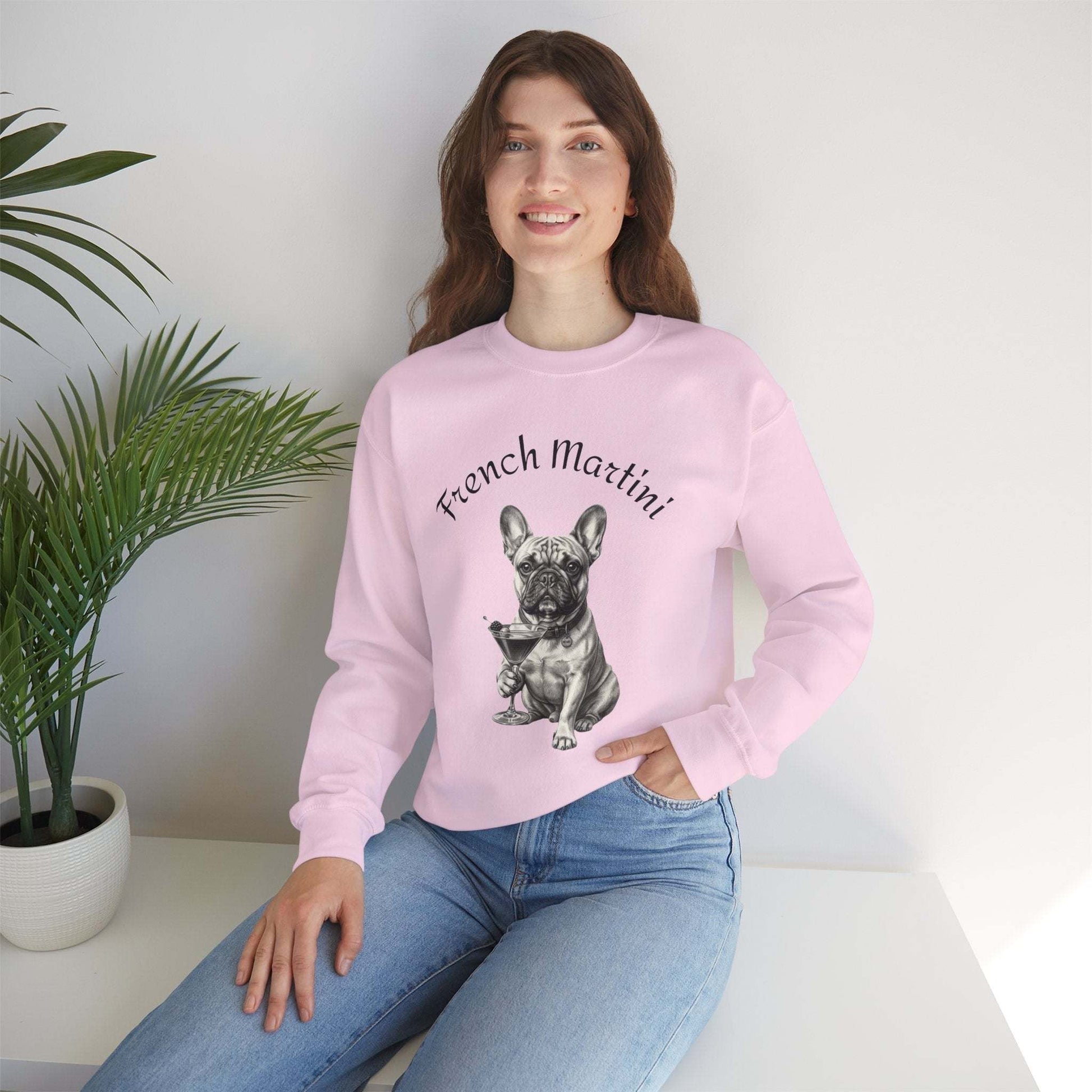 French Martini French Bulldog Sweatshirt – Cozy & Stylish