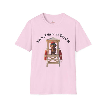 Dog Lifeguard T-Shirt – "Saving Tails Since Day One" Rescue Dog