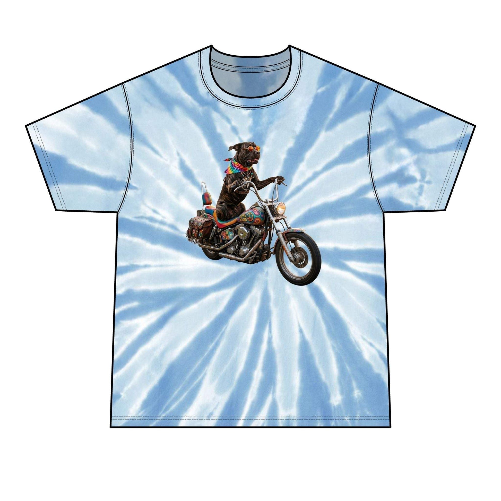 Men's Tie-Dye Motorcycle T‑Shirt
