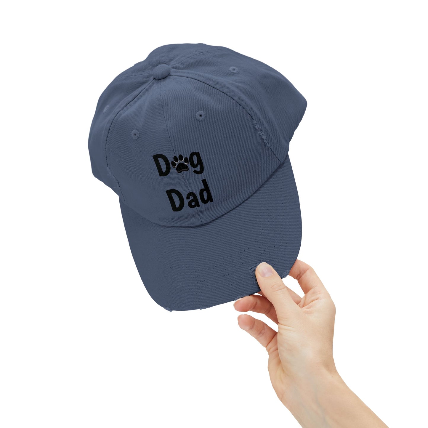 Unisex Distressed Dog Dad Cap