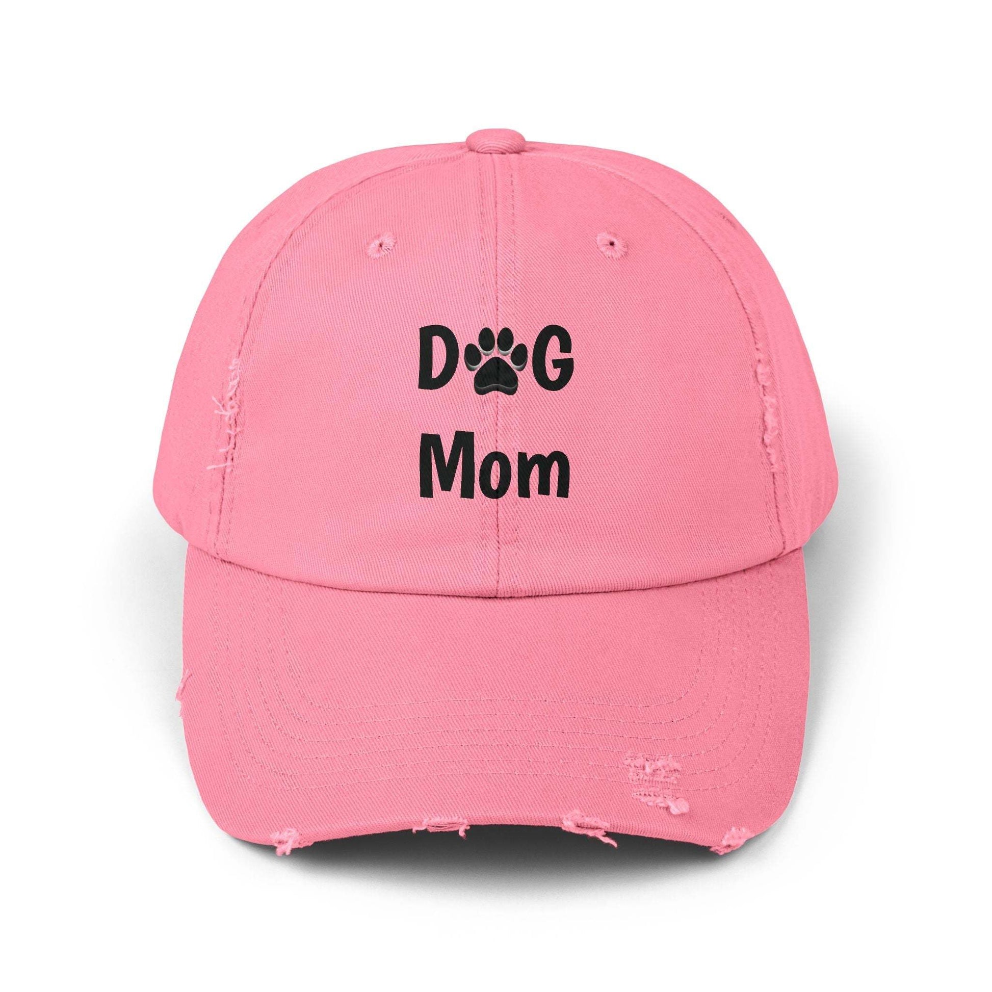 Dog Mom Baseball Cap Unisex - Distressed Design Ball Cap
