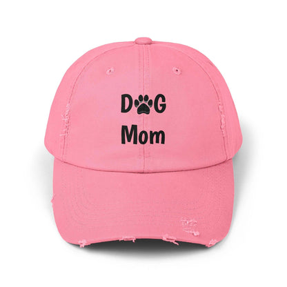 Dog Mom Baseball Cap Unisex - Distressed Design Ball Cap
