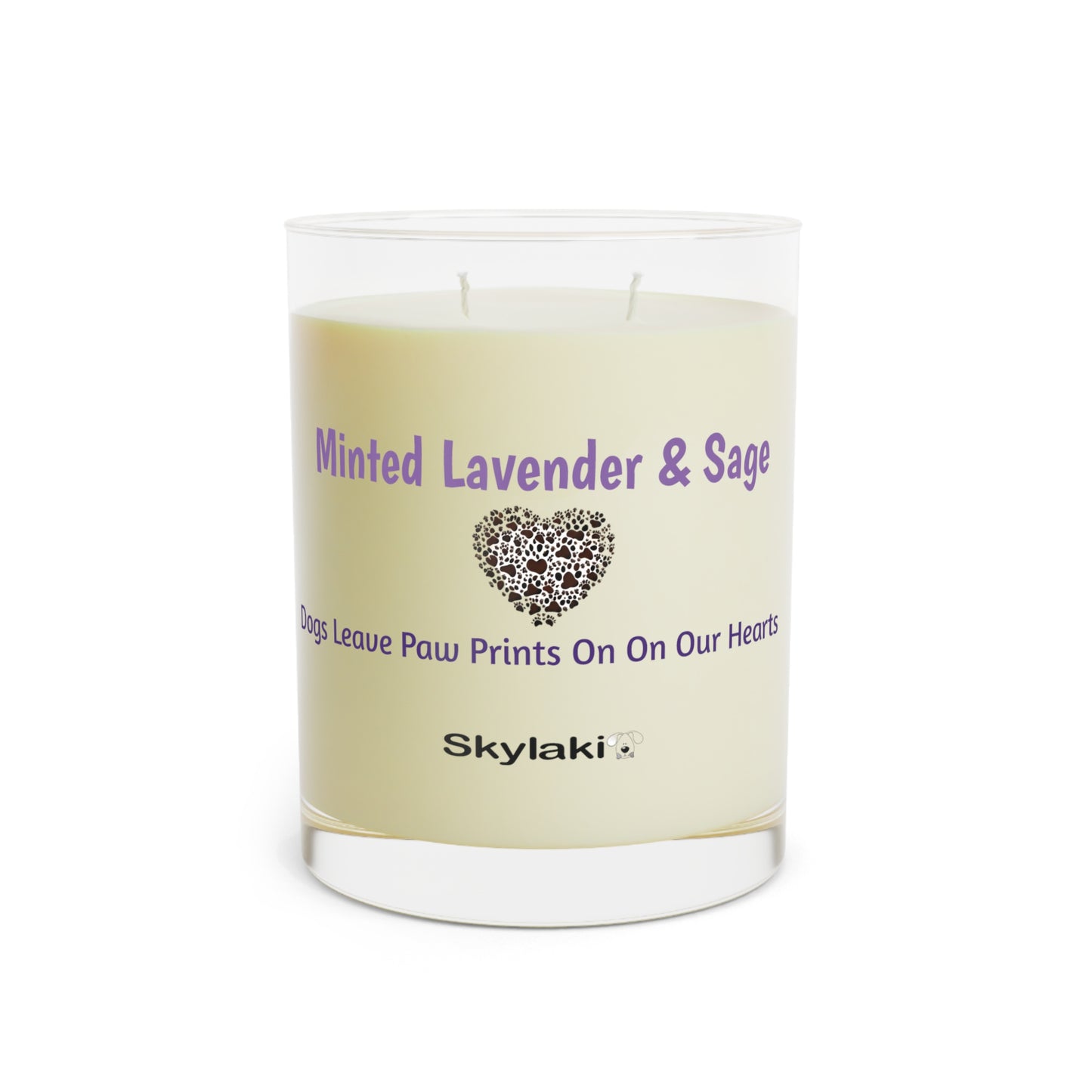 Minted Lavender & Sage Scented Candle - Full Glass, 11oz