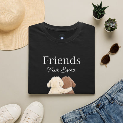 Unisex Friends Fur Ever Dog Shirt Skylaki in comfortable cotton blend with dog lover design