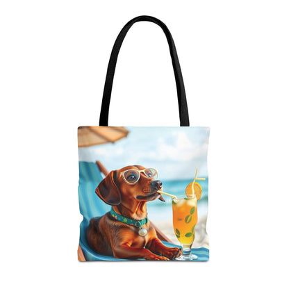Beach Bag Tote Dachshund Cocktail Beach Summer Carryall
