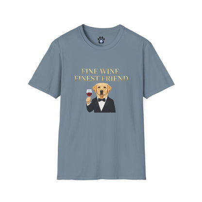 Labrador Wine Tuxedo Shirt Unisex t-shirt by Skylaki