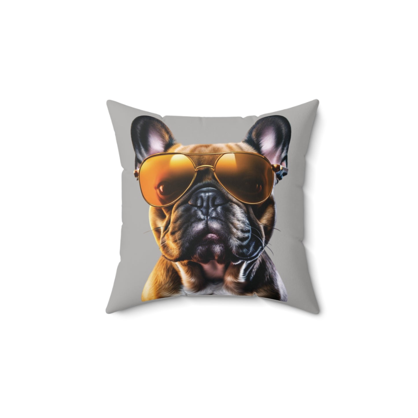 Frenchie Spun Polyester Square Pillow