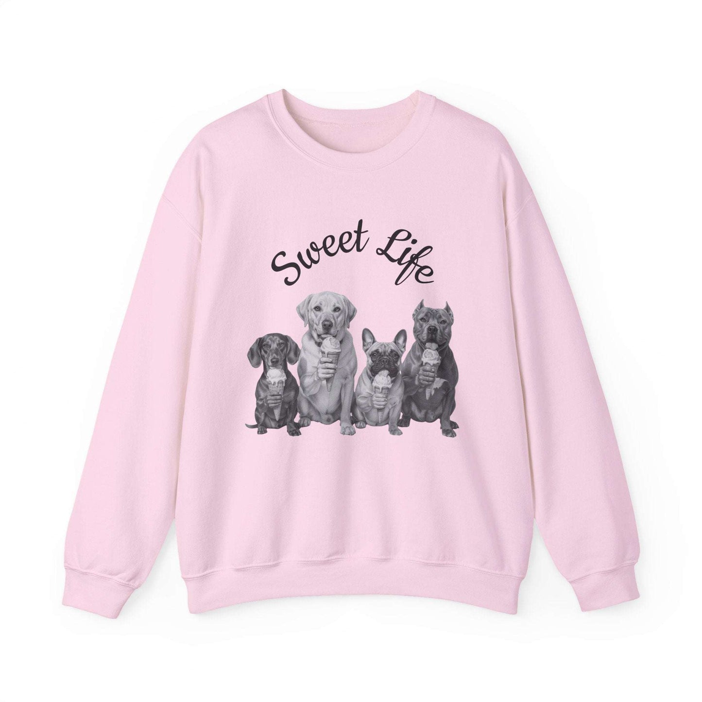 Dog Lover Sweatshirt - "Sweet Life" Paw Print Crewneck