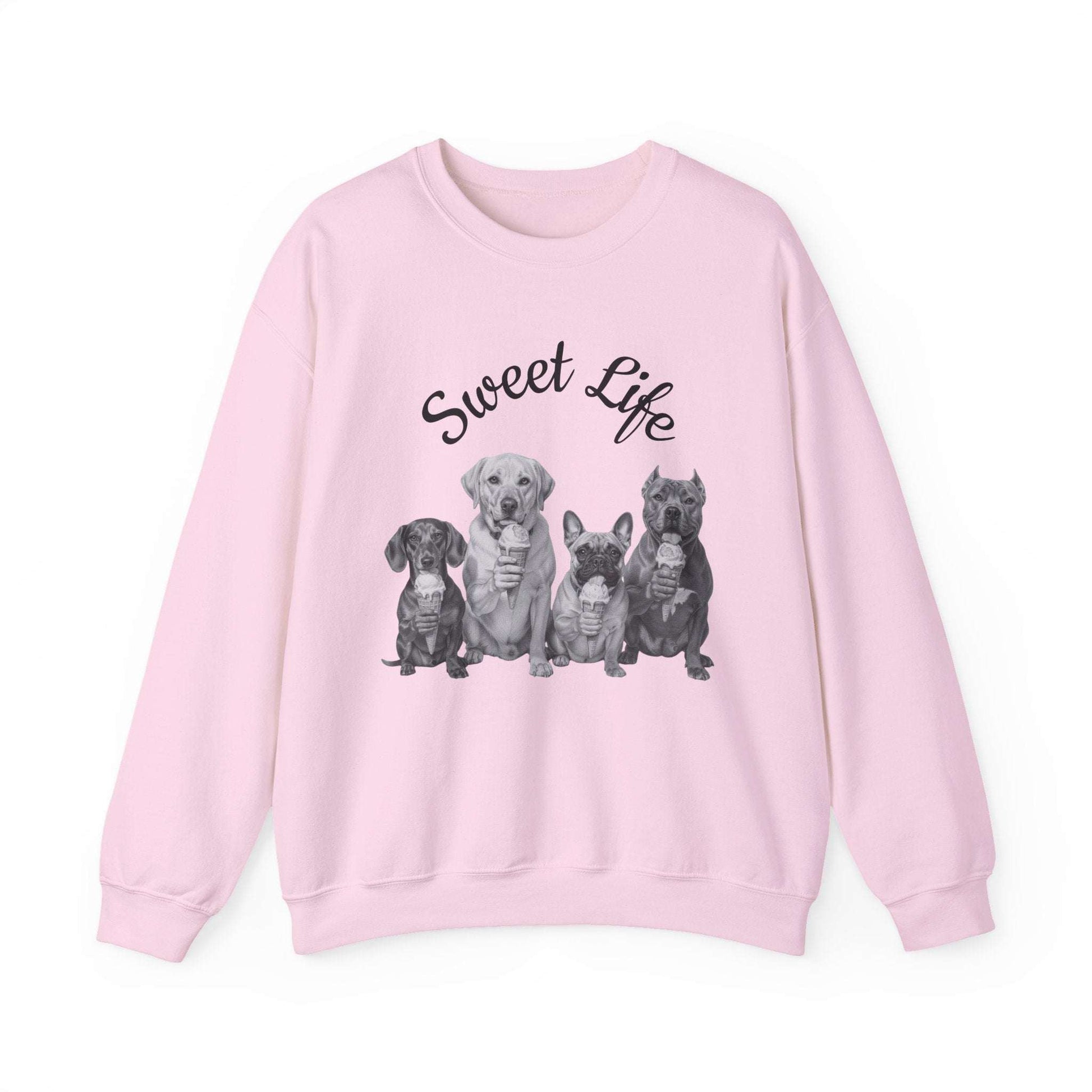 Dog Lover Sweatshirt - "Sweet Life" Paw Print Crewneck