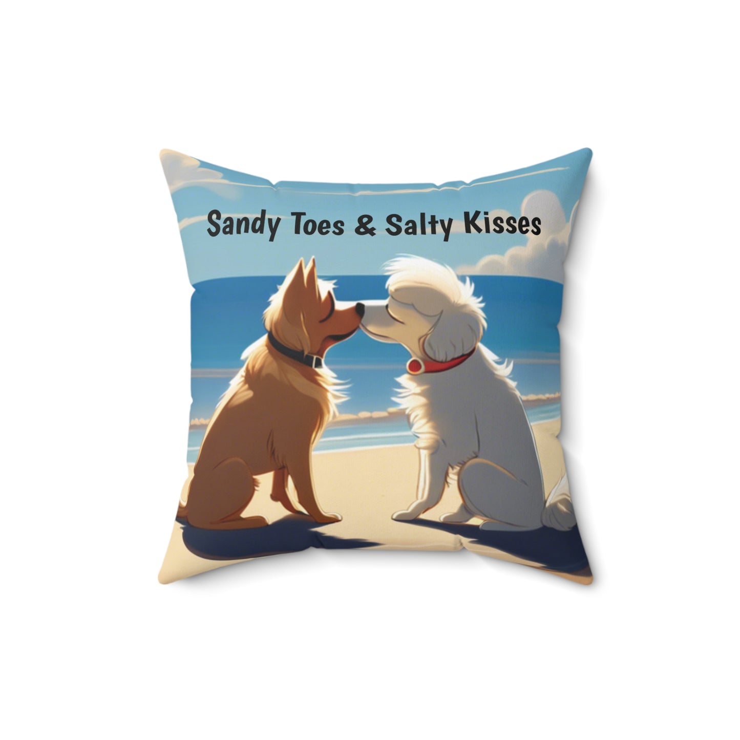 Sandy Toes & Salty Kisses Square Pillow