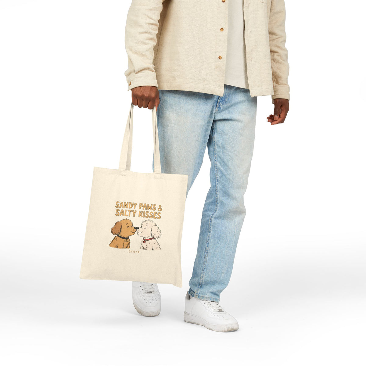sandy Paws Salty Kisses Tote Bag - tote Bags Designed by Skylaki