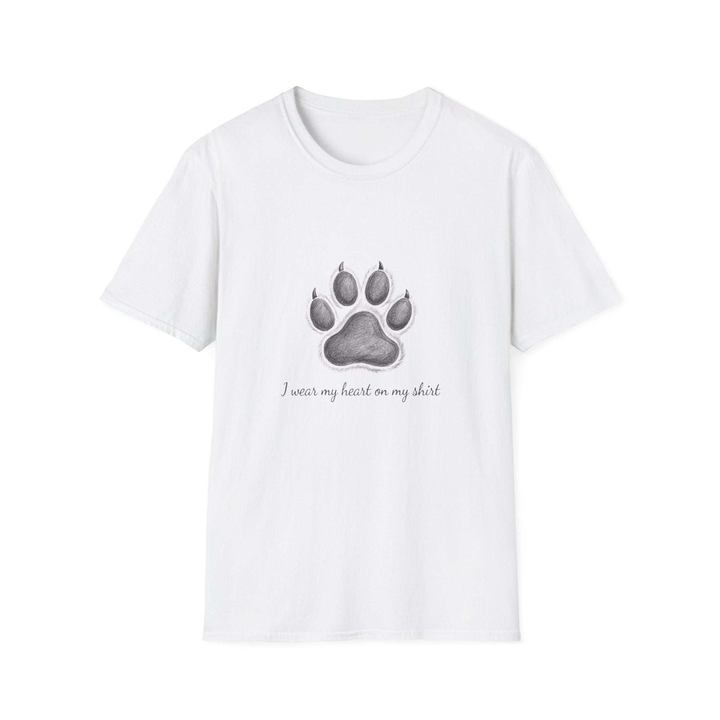 Celebrate dog love with our cozy, stylish Paw Print T-Shirt for dog enthusiasts