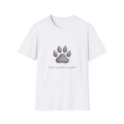 Celebrate dog love with our cozy, stylish Paw Print T-Shirt for dog enthusiasts
