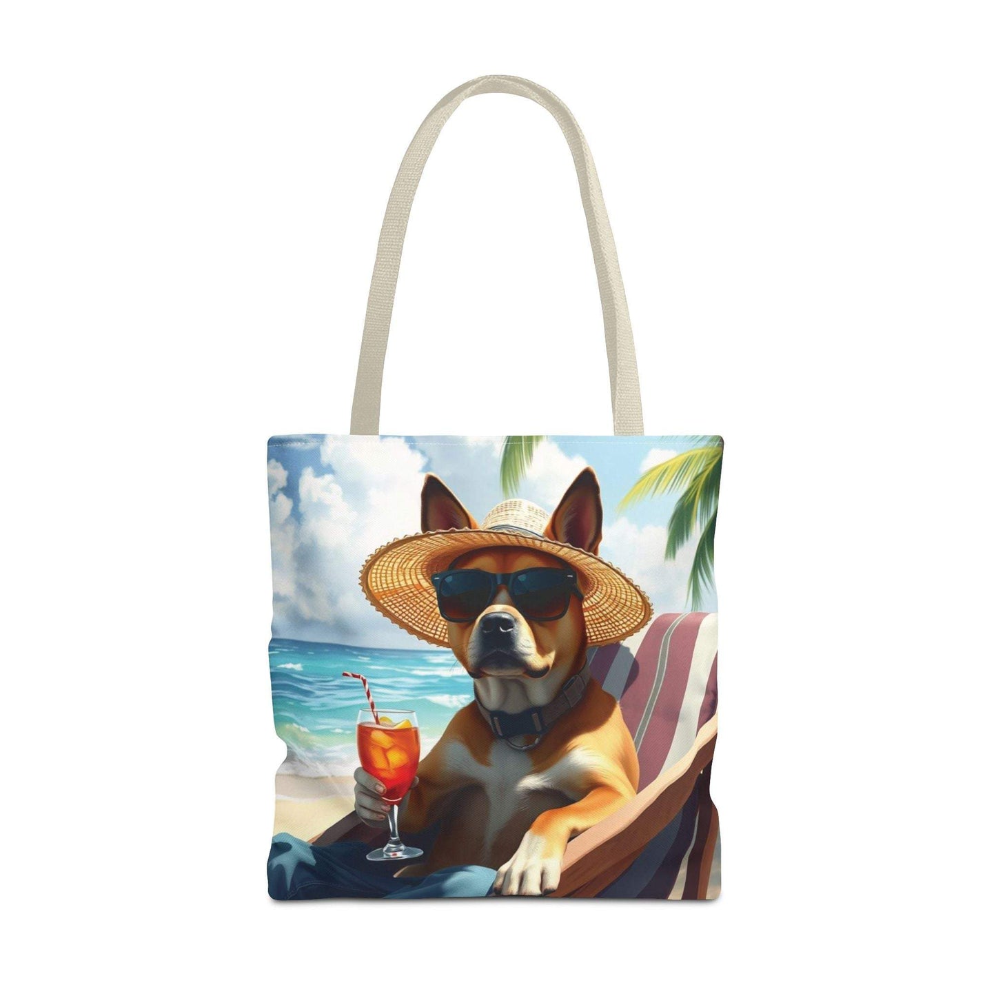 Dog Tote Bag Summer Vibes - Relaxing Beach Style Fun Design