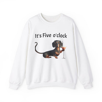 Weiner Dog Five O'clock Unisex Heavy Blend™ Crewneck Sweatshirt