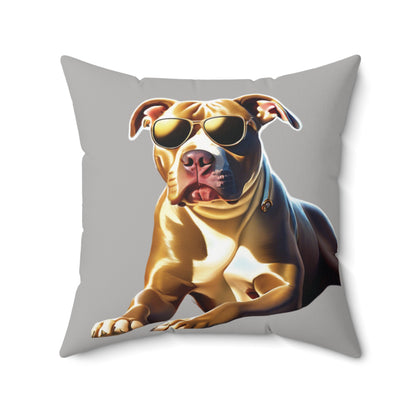 Pit Bull Spun Polyester Square Pillow