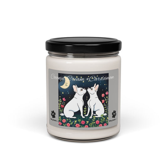 Coconut Cream + Cardamon Scented Soy Candle, 9oz