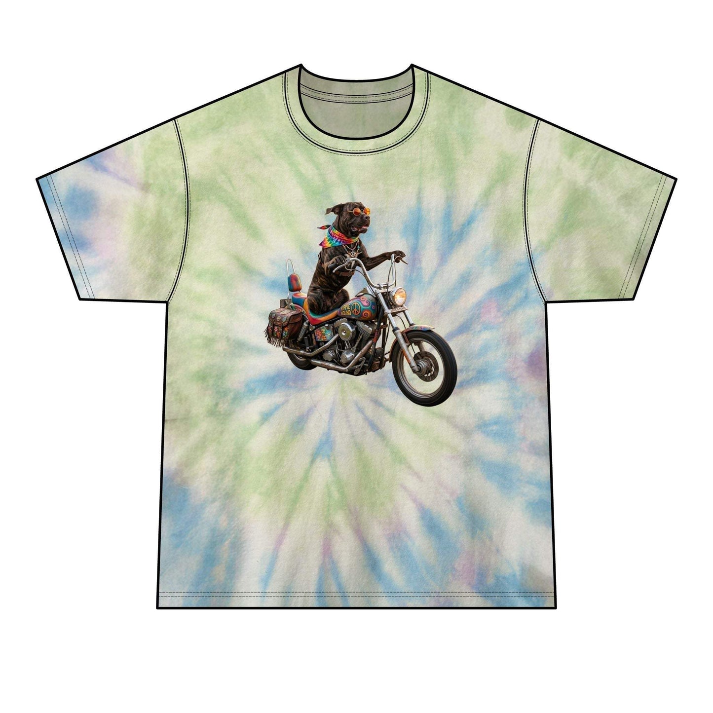 Men's Tie-Dye Motorcycle T‑Shirt