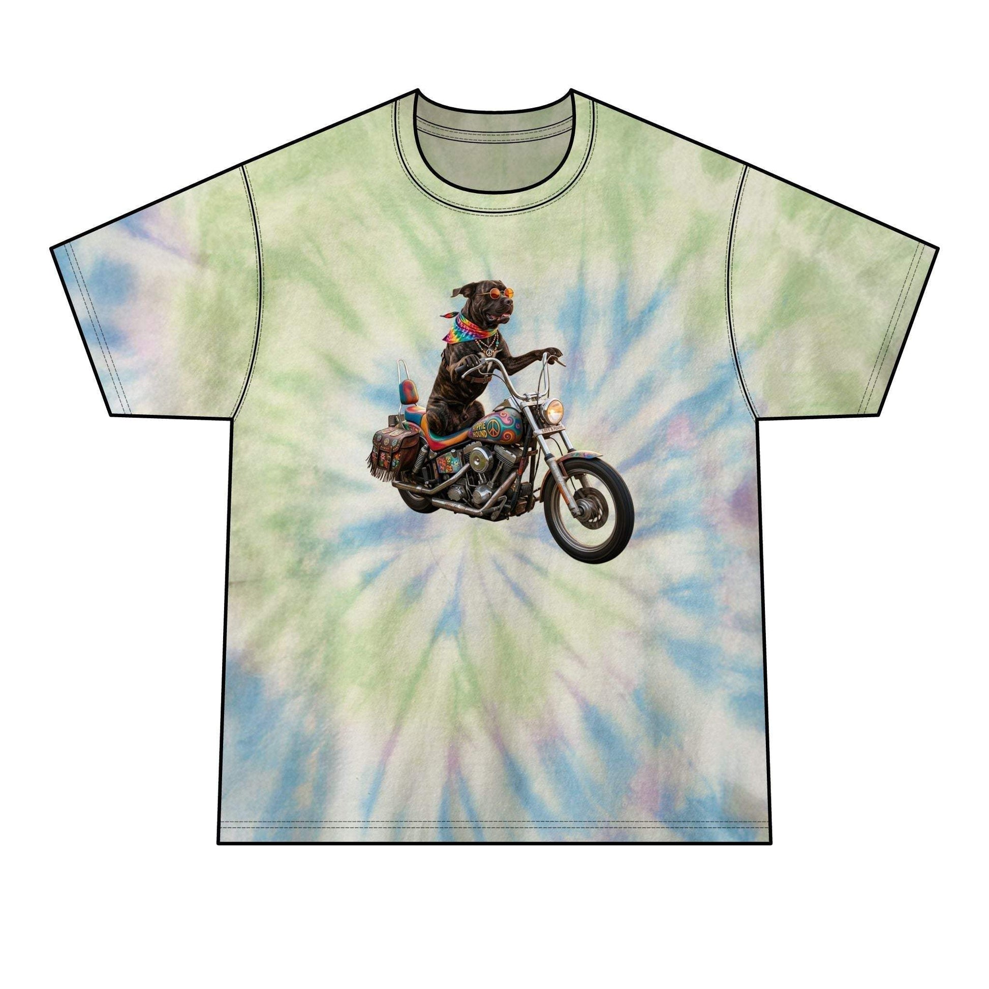 Men's Tie-Dye Motorcycle T‑Shirt