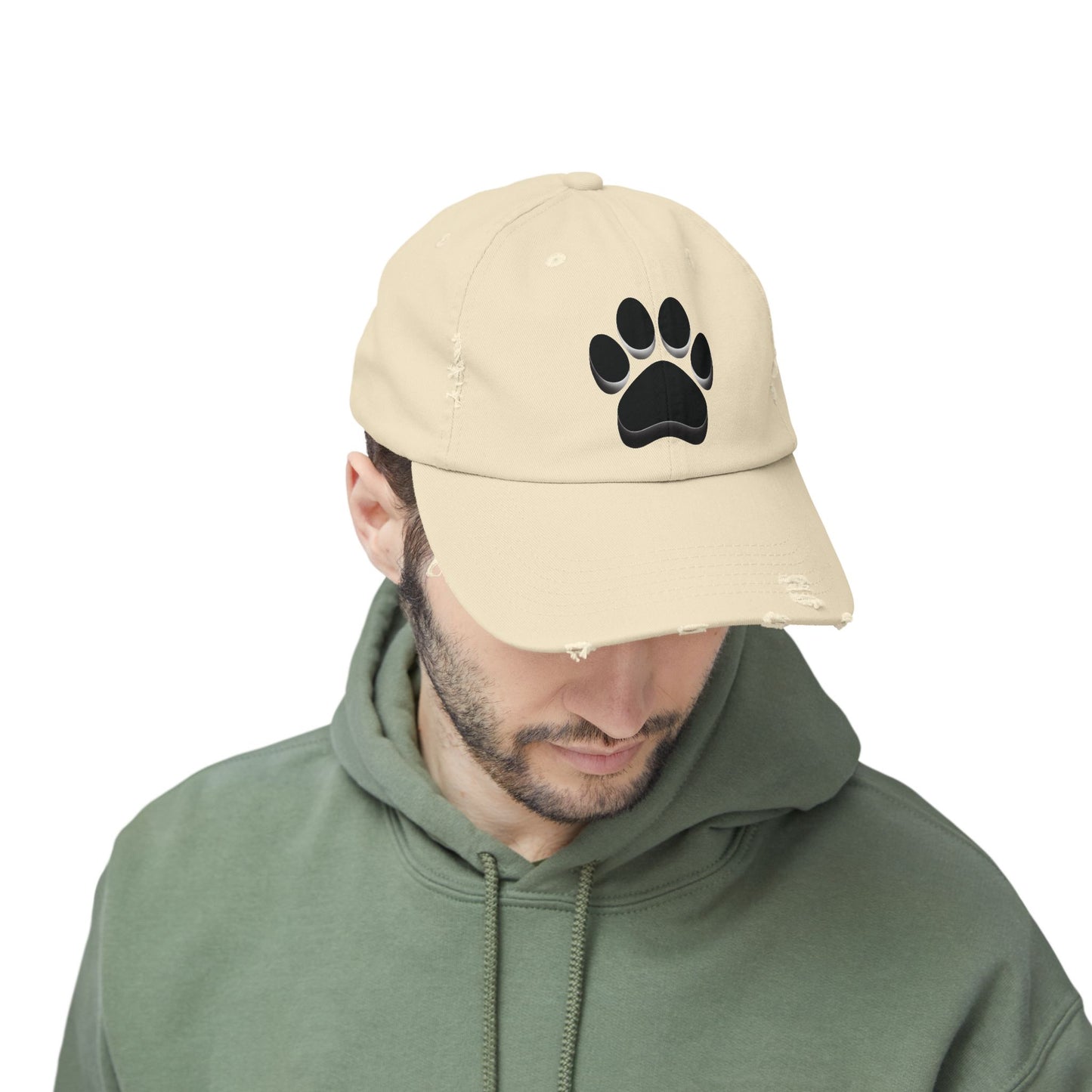 Unisex Distressed Paw  Cap