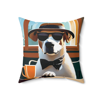 Coffee Hound Square Pillow