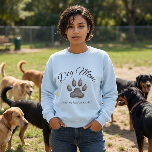 Dog Mom Sweatshirt Unisex Heavy Blend High Quality Fabric