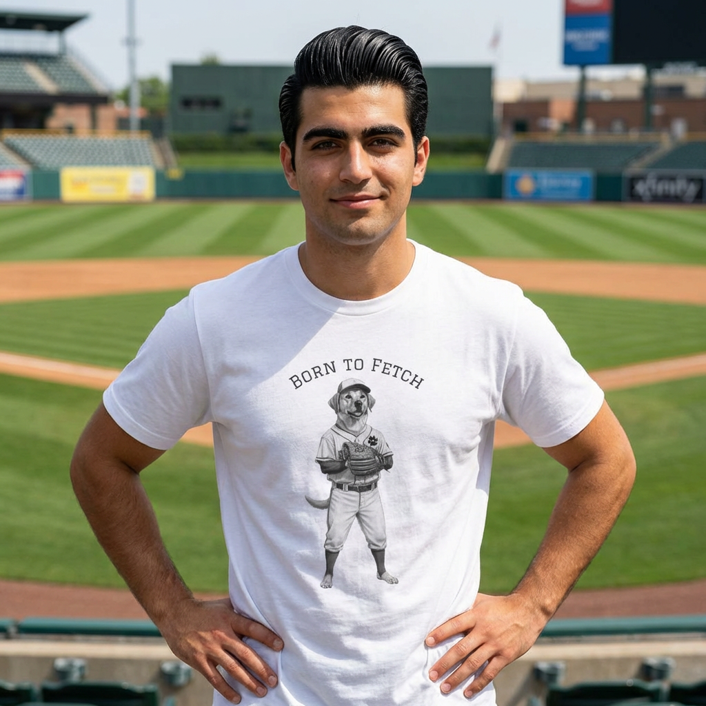 Dog Baseball T-Shirt | Born to Fetch Comfortable, Stylish Dog Tee
