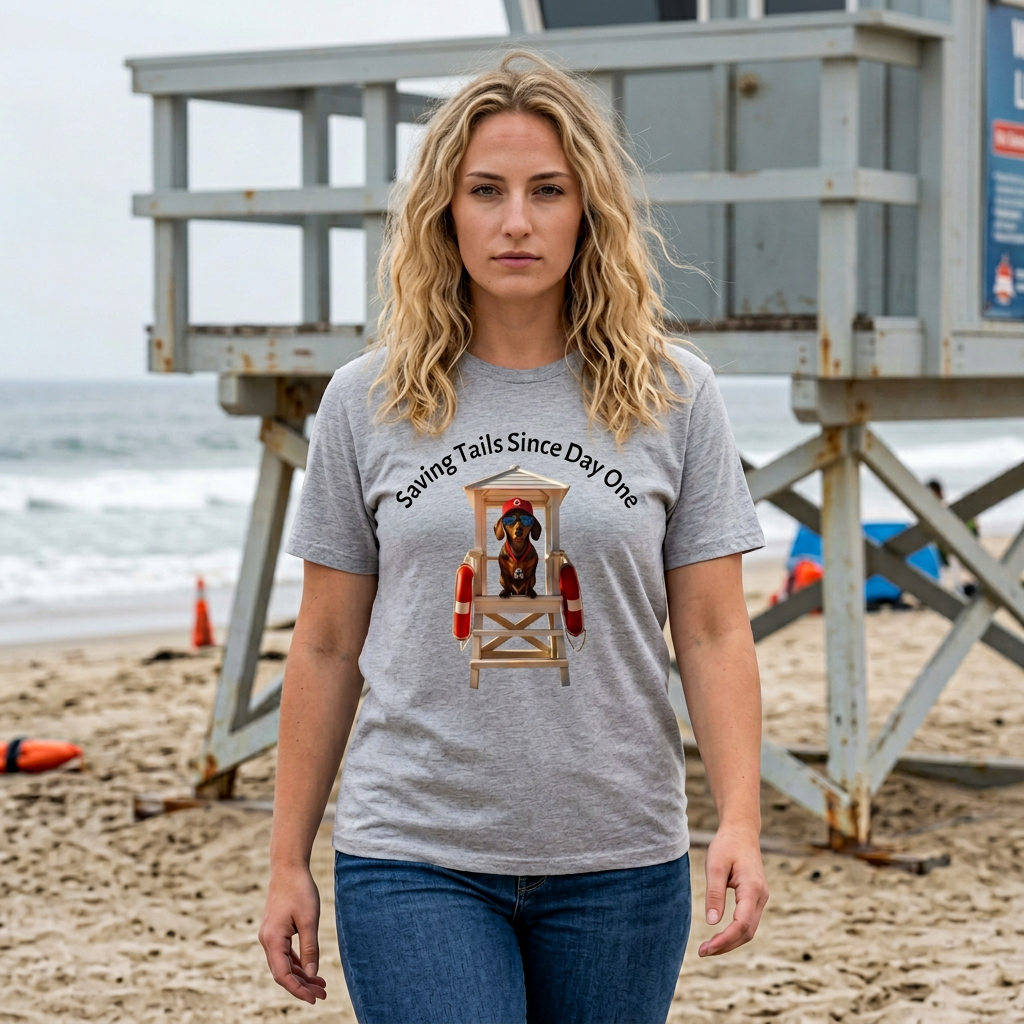 Dog Lifeguard T-Shirt – "Saving Tails Since Day One" Rescue Dog