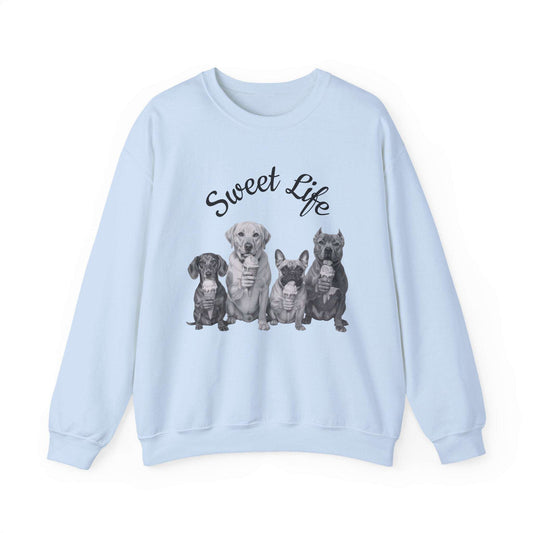 Dog Lover Sweatshirt - "Sweet Life" Paw Print Crewneck