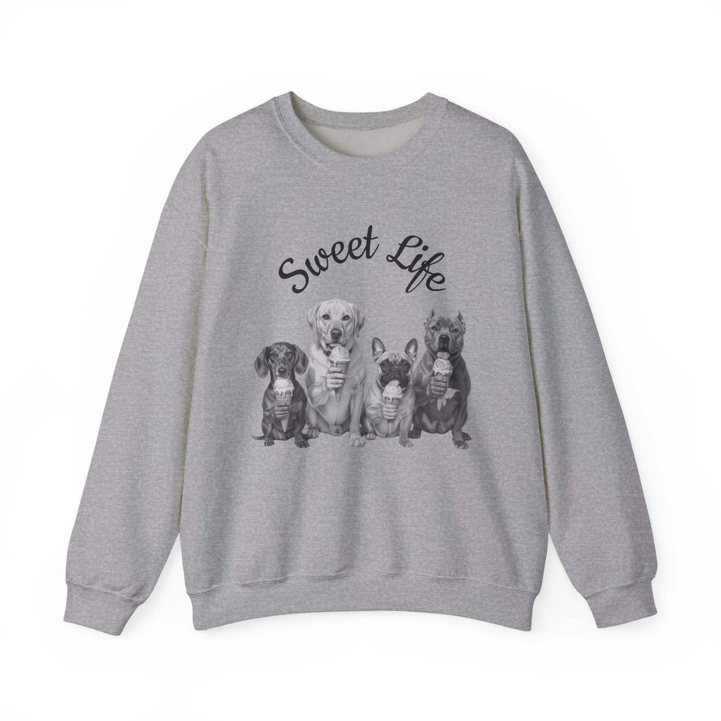 Dog Lover Sweatshirt - "Sweet Life" Paw Print Crewneck