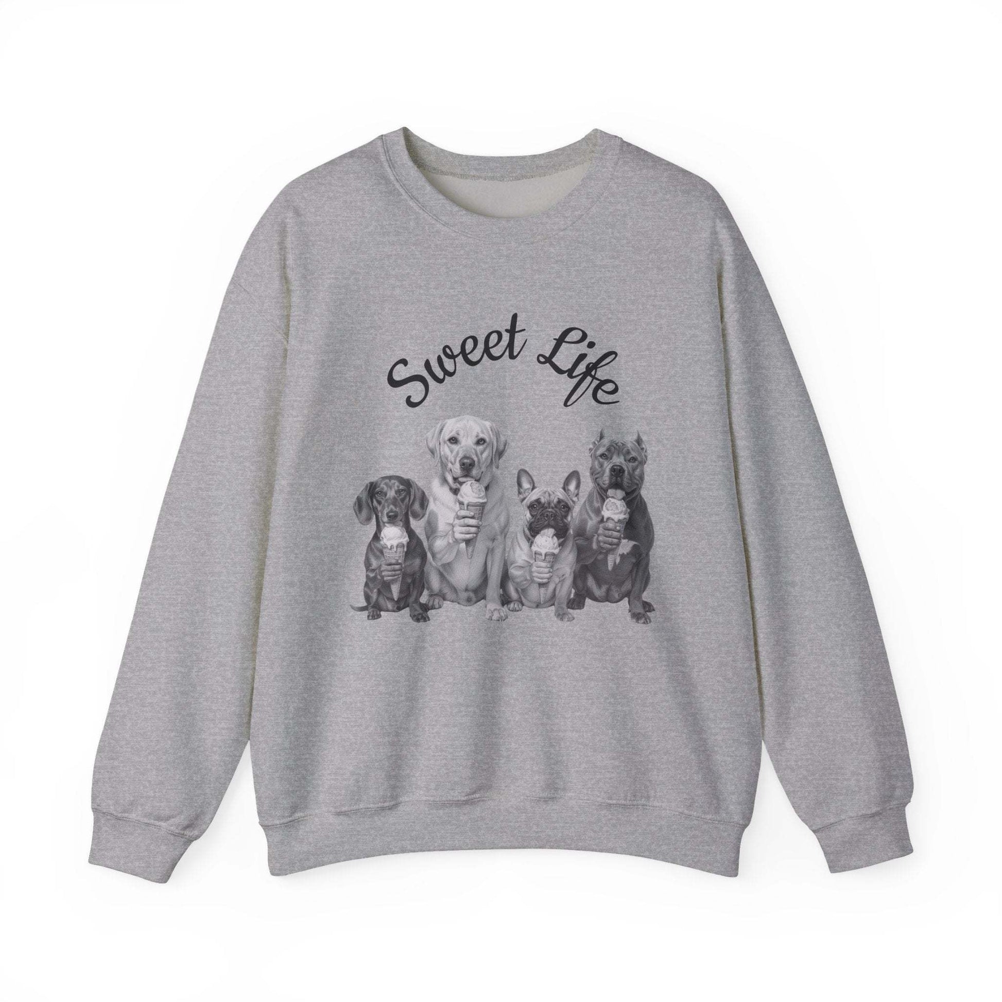 Dog Lover Sweatshirt - "Sweet Life" Paw Print Crewneck