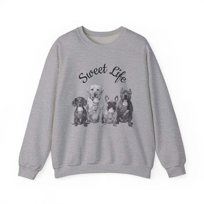 Dog Lover Sweatshirt - "Sweet Life" Paw Print Crewneck