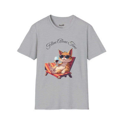 Feline Alone Time Unisex T-Shirt - Cozy Cat Design for Cat Lovers