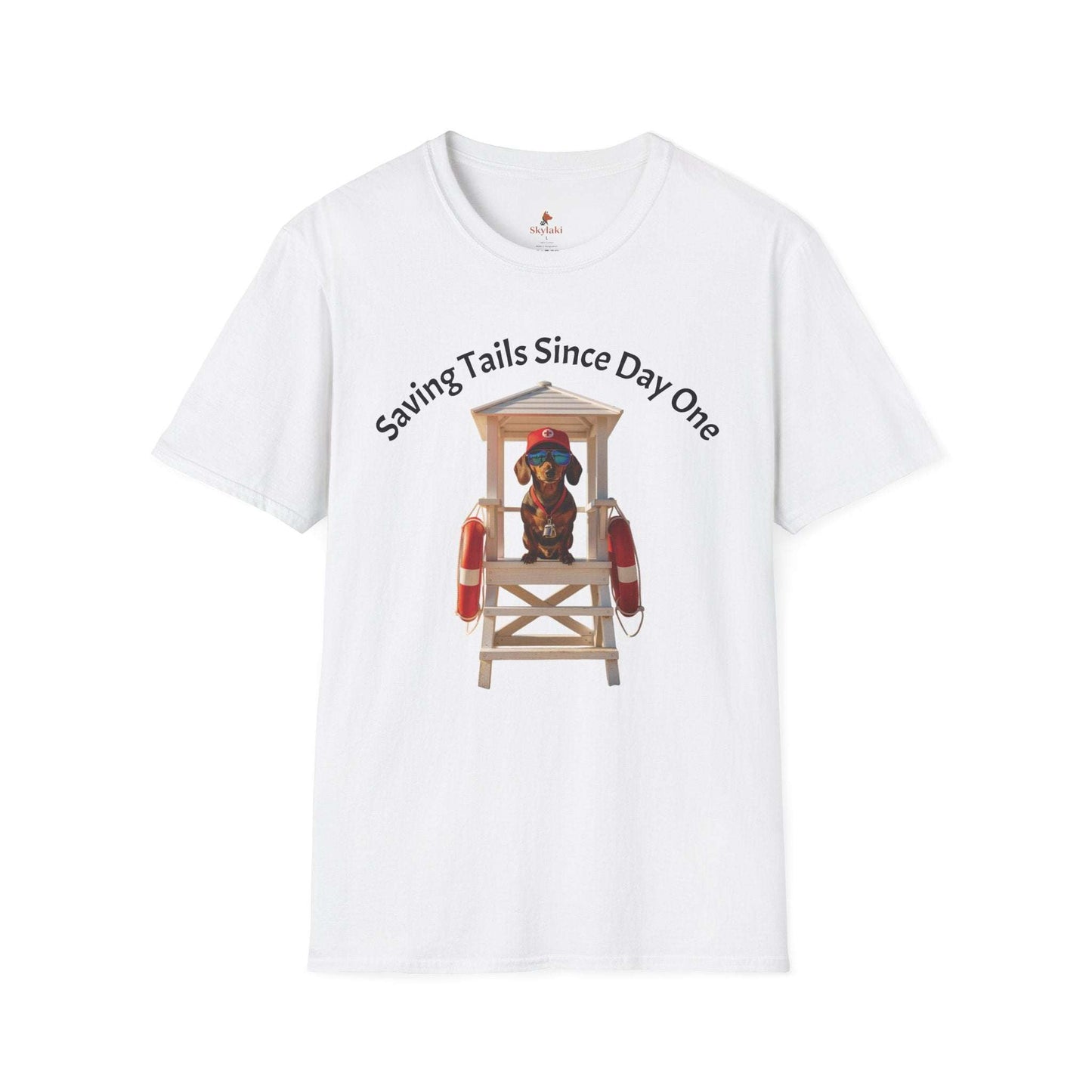 Dog Lifeguard T-Shirt – "Saving Tails Since Day One" Rescue Dog