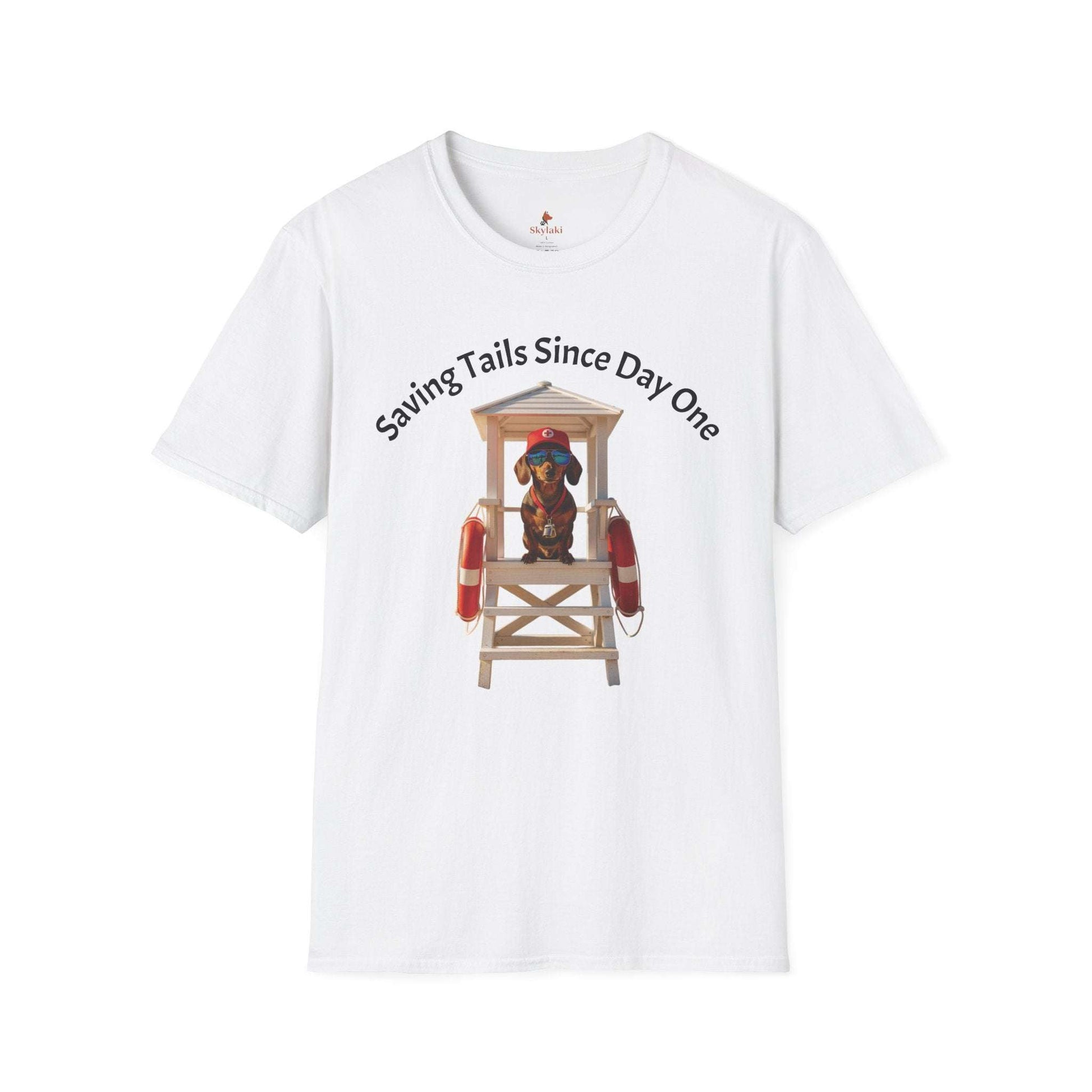 Dog Lifeguard T-Shirt – "Saving Tails Since Day One" Rescue Dog