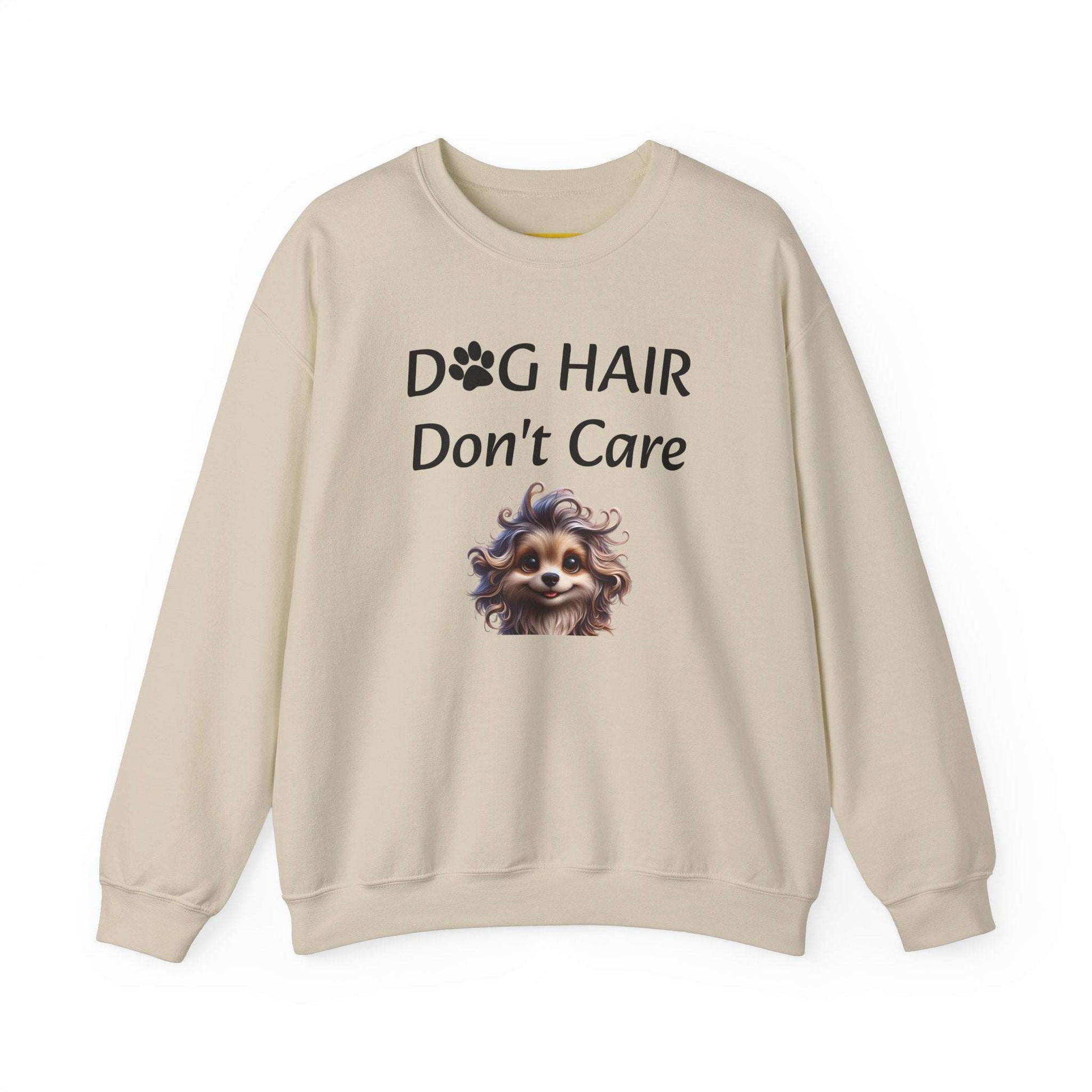 Sweatshirt Crewneck Unisex Heavy Blend Dog Hair Don't Care Style