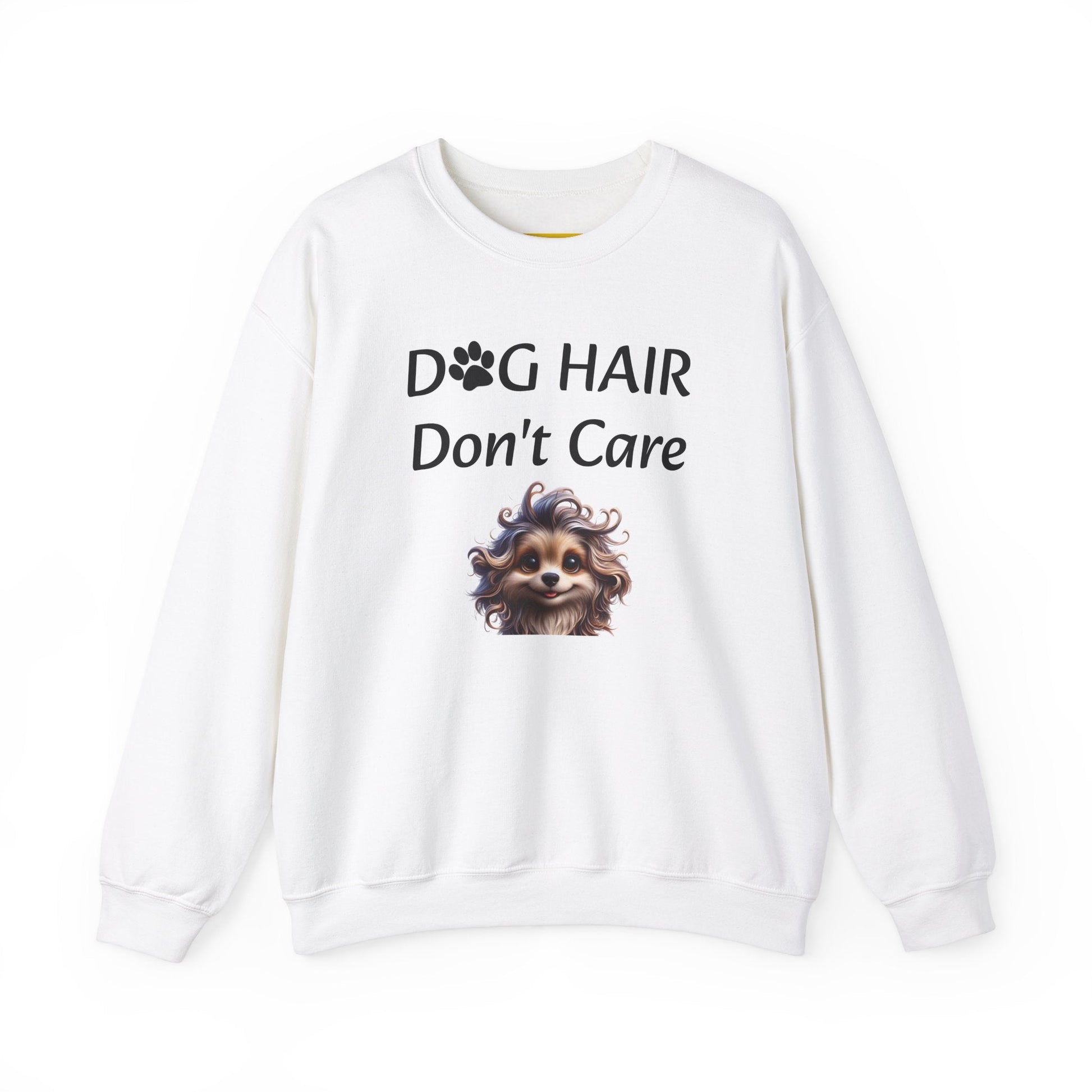 Sweatshirt Crewneck Unisex Heavy Blend Dog Hair Don't Care Style