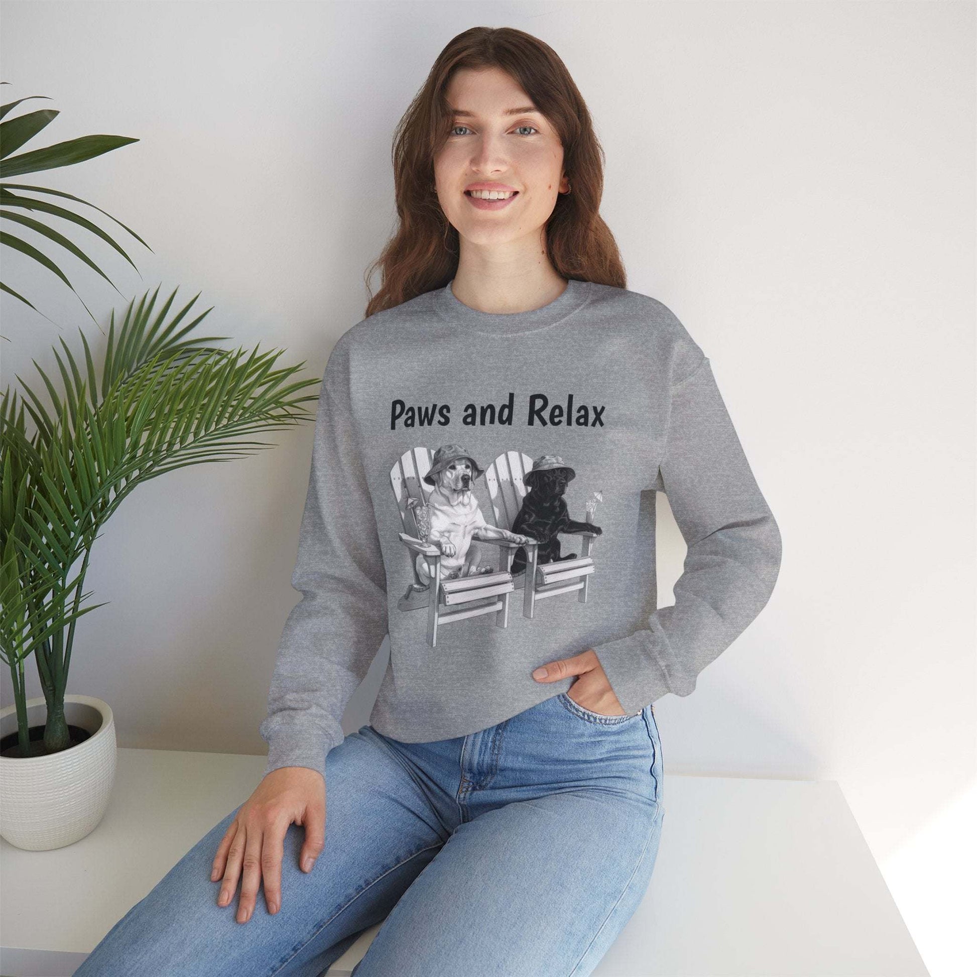 Paws and Relax Crewneck Sweatshirt - Soft Comfort.